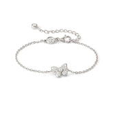 Nomination SWEETMADAME Armband aus 925er Silber, dazu mit Cubic Zirkonia in Pavé-Fassung besetztes Schmuckelement (040_(Schmetterling))